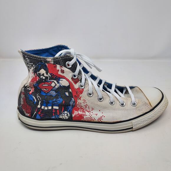 Converse DC Superman High Top Sneakers Size 10 - Picture 3 of 10